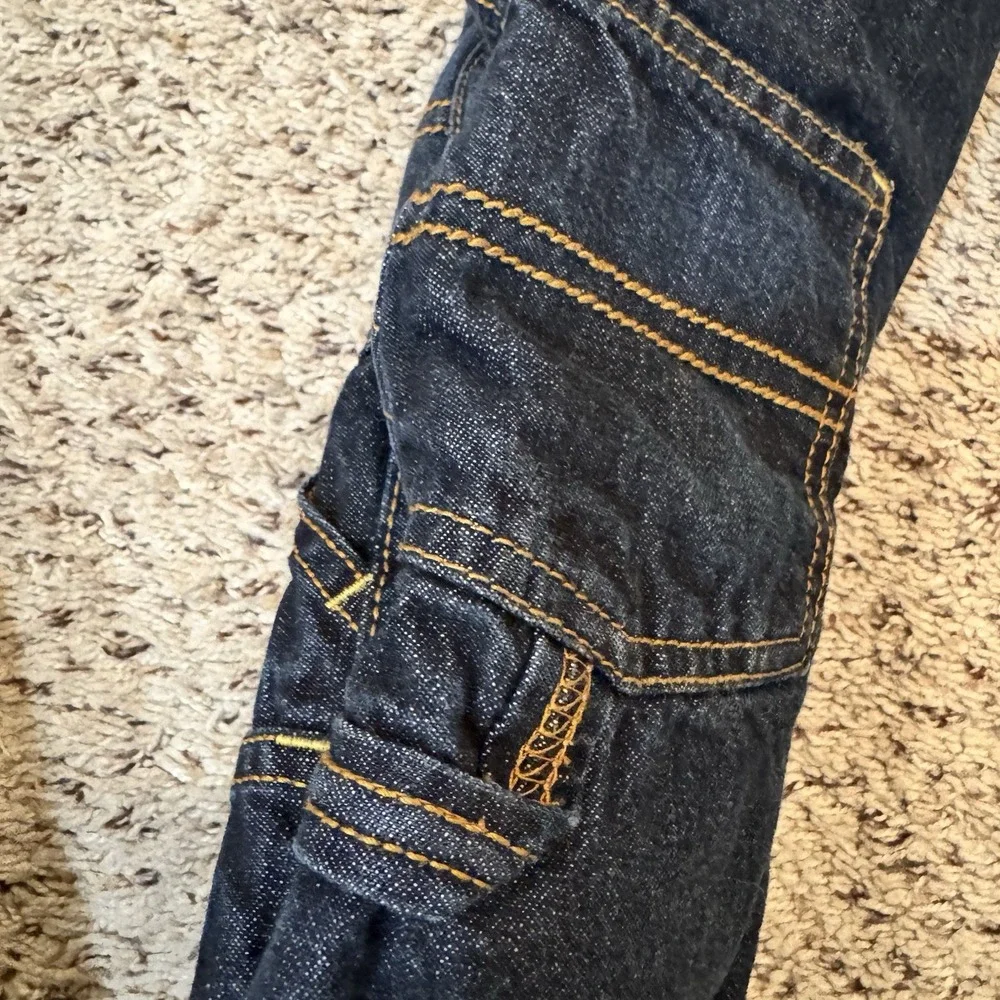 Oshkosh Denim Lined Red Overalls Size‎ 12 Months